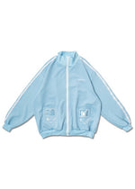 Game Over Pastel Blue Jersey Oversized Jacket