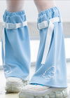 Game Over Dot Cat Pastel Blue Leg Warmer