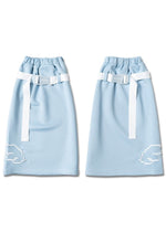 Game Over Dot Cat Pastel Blue Leg Warmer