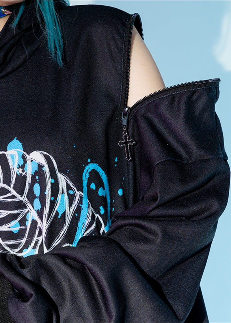 Mill & Nero Blood Mill Black Blue Oversized Hoodie