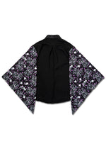 Mill & Nero Blood Nero Kimono Black Purple Button Shirt