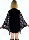 Mill & Nero Blood Nero Kimono Black Purple Button Shirt