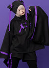 Uzurai Cyberpunk Tech Kimono Black Purple Jacket