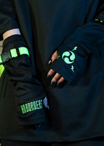 Uzurai Cyberpunk Tech Black Green Arm Warmer