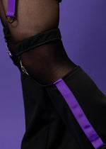 Uzurai Cyberpunk Tech Black Purple Leg Warmer