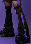 Uzurai Cyberpunk Tech Black Purple Leg Warmer