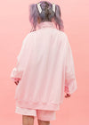 Game Over Pastel Pink Jersey Oversized Jacket