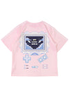 Game Over Jersey Pastel Pink Oversized Tee