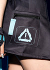 Error Code Cyberpunk Tech Pleated Black Blue Skirt