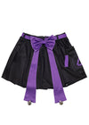 Error Code Cyberpunk Tech Pleated Black Purple Skirt