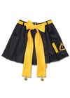 Error Code Cyberpunk Tech Pleated Black Yellow Skirt