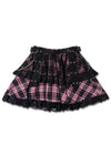 Love Punk Pink Plaid Lolita Mini Skirt