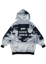 Game Over Anime Game Girl Black Oversized Hoodie