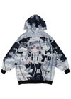 Game Over Anime Game Girl Black Oversized Hoodie