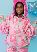 Gloomy Bear x Sophie Powers Candy Oversized Zip Up Hoodie