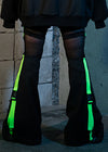 Uzurai Cyberpunk Tech Black Green Leg Warmer