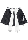 Error Code Cyberpunk Tech Pleated Black White Skirt