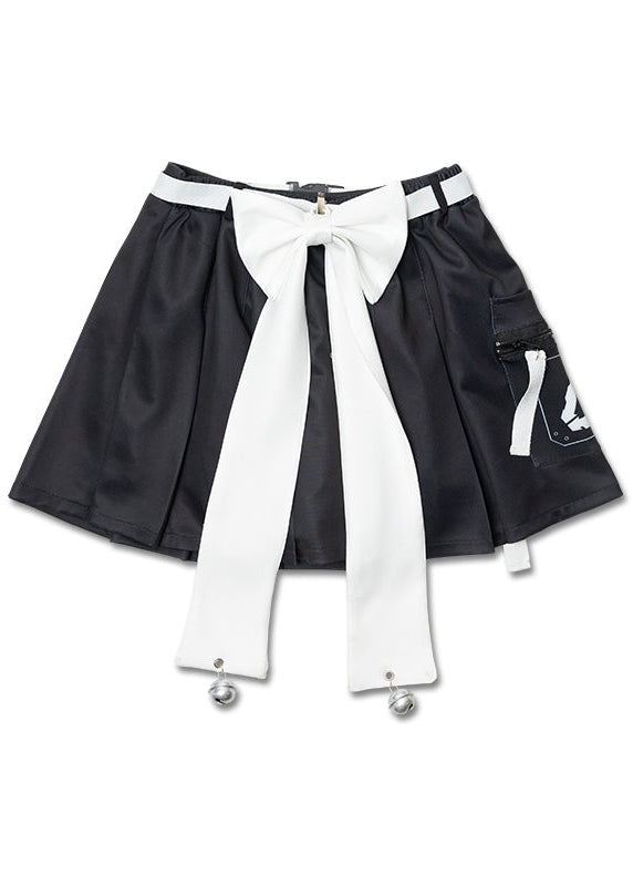 Error Code Cyberpunk Tech Pleated Black White Skirt