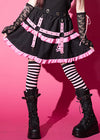 Bunny Dolls Punky Bunny Black Pink Lolita Skirt