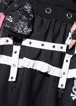 Bunny Dolls Punky Bunny Black White Lolita Skirt