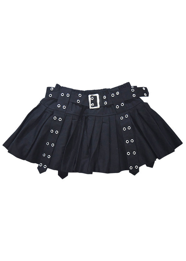 Royal Road Punk Rock Black Pleated Skirt