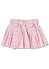 Royal Road Punk Rock Pink Pleated Skirt