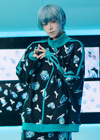 Hatsune Miku Forever Black Mint Jersey Oversized Jacket