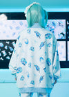 Hatsune Miku Forever White Blue Jersey Oversized Jacket