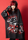 Gloomy Bear Dark Gloomy Ring Black Oversized Tee