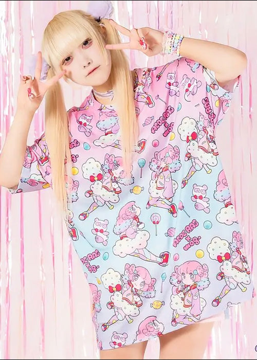 MOG Graduation Fuwa-Chan AOP Oversized Tee