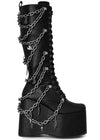 CAMP MIRACLE Goth Black Platform Boots