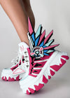 CYBER ANGEL Mech Pink Platform Sneakers