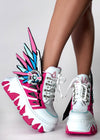 CYBER ANGEL Mech Pink Platform Sneakers