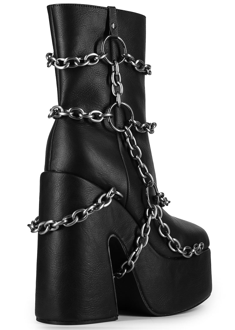 GOLFITO 05 Locked Down Black Platform Boots