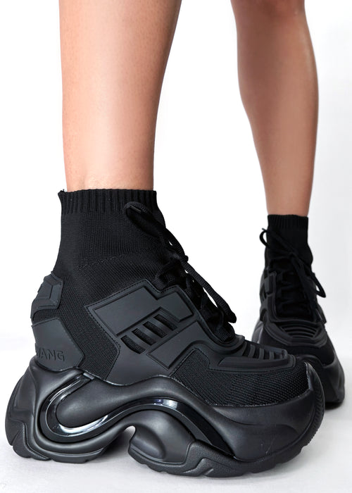 JUPITER 08 Kairo-X Black Platform Sneakers