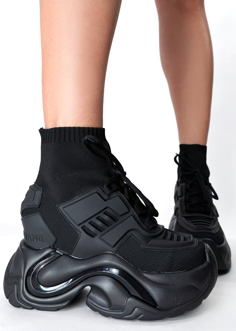 JUPITER 08 Kairo-X Black Platform Sneakers