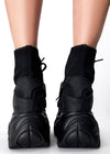 JUPITER 08 Kairo-X Black Platform Sneakers