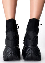 JUPITER 08 Kairo-X Black Platform Sneakers