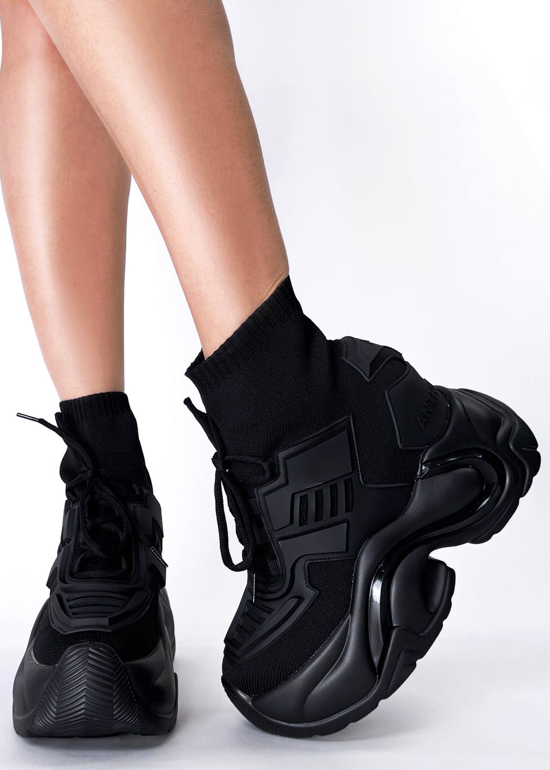 JUPITER 08 Kairo-X Black Platform Sneakers