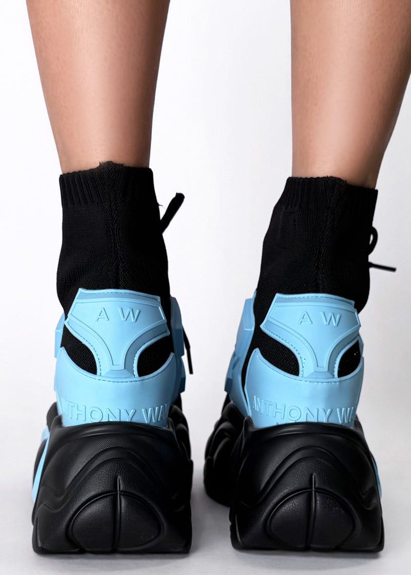 JUPITER 08 Neko Synth Blue Platform Sneakers