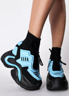 JUPITER 08 Neko Synth Blue Platform Sneakers