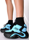 JUPITER 08 Neko Synth Blue Platform Sneakers