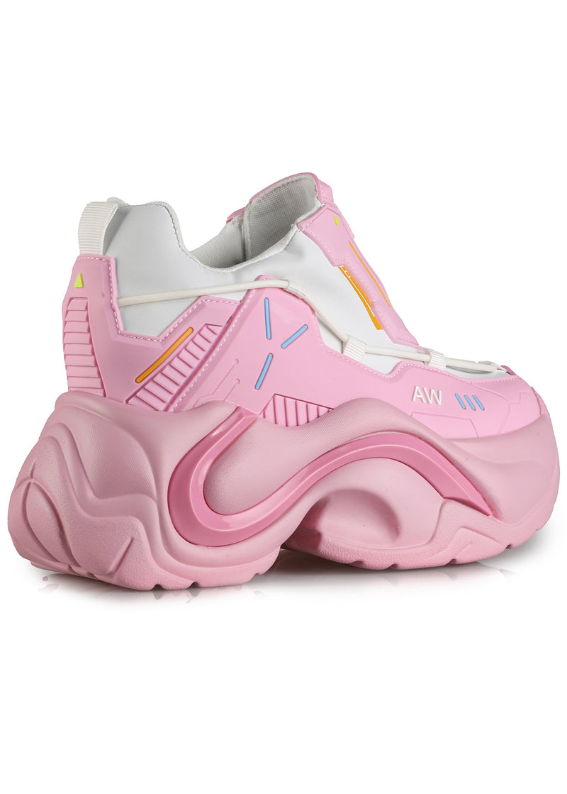 JUPITER 03 Pink Nova Pink Platform Sneakers