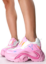 JUPITER 03 Pink Nova Pink Platform Sneakers