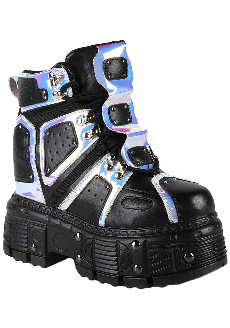 X LASR Exclusive Mangosteen 05 Cyber Space Hologram BlackPlatform Sneakers