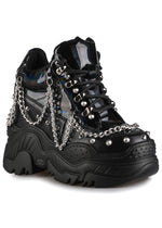 SPACE CANDY Interstellar Black Hologram Platform Sneaker