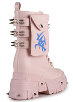 X WTF CV Chem Baby Metal Pink Platform Boots