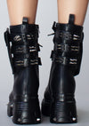 X WTF CV Chem Vandalism Black Platform Boots