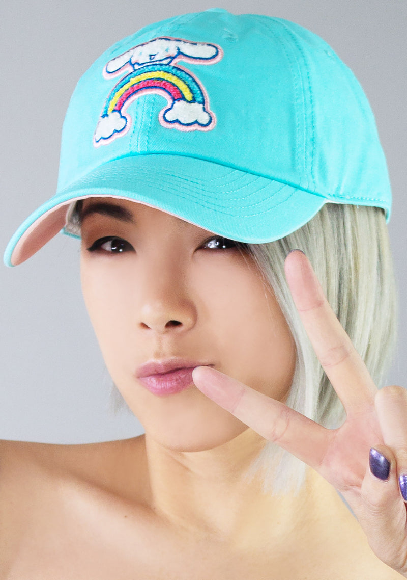 Sanrio Cinnamoroll Rainbow Chenille Patch Raglan Hat