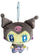 Tamagotchi X Sanrio Melodycchi Kuromi Cosplay Plush Mascot Keychain